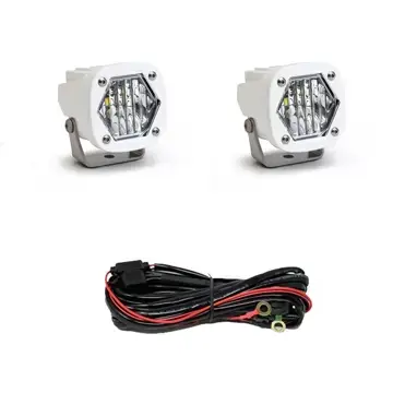 Baja Designs - 387805WT | Baja Designs S1 White LED Auxiliary Light Pod | Pair, Wide Cornering Light Pattern, Clear, Universal