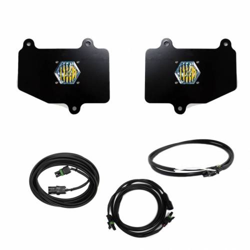 Baja Designs - 447652UP | Baja Designs S1 Dual Reverse Light Kit For Jeep Gladiator JT | 2020-2022 | Wide Cornering, Clear, Upfitter Wiring, ONLY Fit OE Bumper