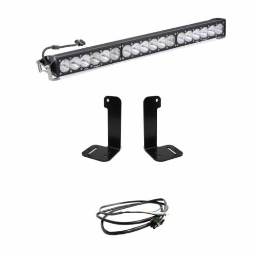 Baja Designs - 447657UP | Baja Designs OnX6+ 30 Inch Bumper LED Light Bar Kit For Jeep Gladiator JT / Wrangler JL | 2018-2022 | Driving/Combo Light Pattern, Clear, Upfitter Wiring, ONLY Fit OE Plastic Bumper