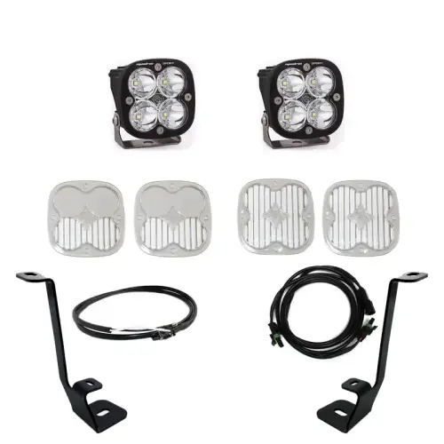 Baja Designs - 447695UP | Baja Designs Squadron Sport A-Pillar LED Light Pod Kit For Ford F-150 | 2021-2022 | Spot Light Pattern, Clear, Upfitter Wiring Type