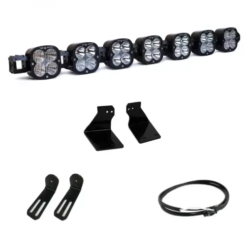 Baja Designs - 447732UP | Baja Designs XL Sport Bumper Linkable LED Light Bar Kit For Ford F-250 / F-350 Super Duty | 2020-2022 | Multi-Pattern Light Pattern, Clear, Upfitter Wiring