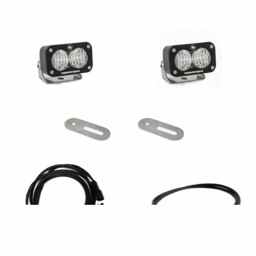 Baja Designs - 447733UP | Baja Designs S2 Sport Dual Reverse Light Kit For Ford F-250 / F-350 Super Duty | 2017-2022 | Wide Cornering Light Pattern, Clear, Upfitter Wiring