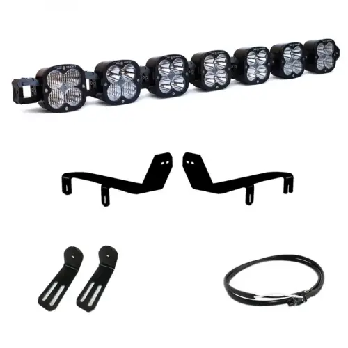 Baja Designs - 447744UP | Baja Designs XL Sport Bumper Linkable LED Light Bar Kit For Ford F-250 / F-350 Super Duty | 2017-2019 | Multi-Pattern Light Pattern, Clear, Upfitter Wiring