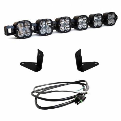 Baja Designs - 447750UP | Baja Designs XL Sport Bumper Linkable LED Light Bar Kit For Ford Bronco | 2021-2023 | Multi-Pattern Light Pattern, Clear, Upfitter Wiring, With OE Steel Bumper