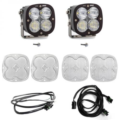 Baja Designs - 447751UP | Baja Designs XL80 A-Pillar LED Light Pod Kit For Ford Bronco | 2021-2023 | Driving/Combo Light Pattern, Clear, Upfitter Wiring Type