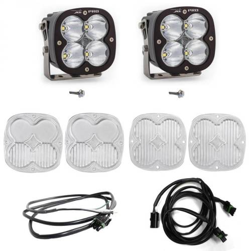 Baja Designs - 447752UP | Baja Designs XL Pro A-Pillar LED Light Pod Kit For Ford Bronco | 2021-2023 | Spot Light Pattern, Clear, Upfitter Wiring