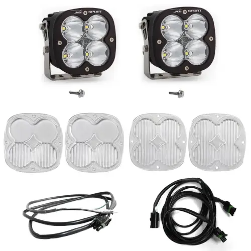 Baja Designs - 447753UP | Baja Designs XL Sport A-Pillar LED Light Pod Kit For Ford Bronco | 2021-2023 | Spot Light Pattern, Clear, Upfitter Wiring