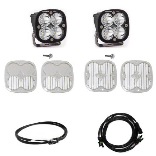 Baja Designs - 447754UP | Baja Designs Squadron Pro A-Pillar LED Light Pod Kit For Ford Bronco | 2021-2023 | Spot Light Pattern, Clear, Upfitter, Wiring