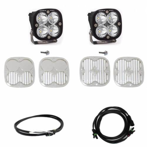 Baja Designs - 447755UP | Baja Designs Squadron Sport A-Pillar LED Light Pod Kit For Ford Bronco | 2021-2023 | Spot Light Pattern, Clear, Upfitter Wiring