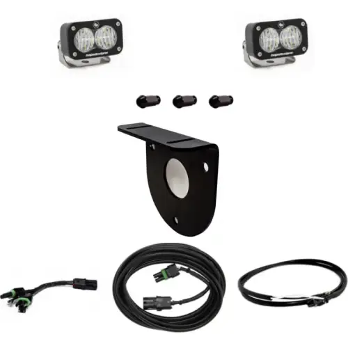 Baja Designs - 447767UP | Baja Designs S2 Sport Dual Reverse Light Kit For Ford Bronco | 2021-2023 | Wide Cornering Light Pattern, Clear, Upfitter Wiring, No License Plate Mount