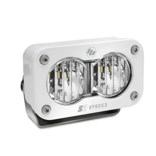 Baja Designs - 480005WT | Baja Designs S2 Pro White LED Auxiliary Light Pod | Single, Wide Cornering Light Pattern, Clear, Universal