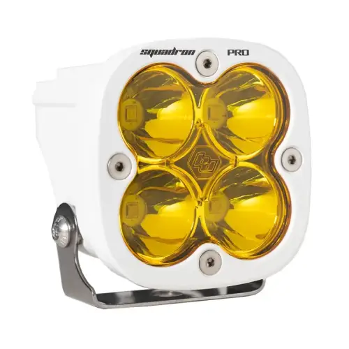 Baja Designs - 490011WT | Baja Designs Squadron Pro White LED Auxiliary Light Pod | Single, Spot Light Pattern, Amber, Universal