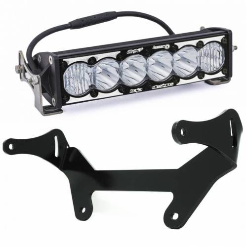 Baja Designs - 447097 | Baja Designs OnX6+ 10 Inch Shock Mount LED / Laser Hybrid Light Bar Kit For Can-Am Maverick X3 | 2017-2022 | Driving/Combo Light Pattern, Clear