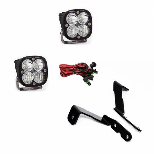 Baja Designs - 447575 | Baja Designs Squadron Sport A-Pillar LED Light Pod Kit For Chevrolet Avalanche, Silverado, Tahoe / GMC Sierra, Yukon | 2007-2013 | Driving/Combo Light Pattern, Clear