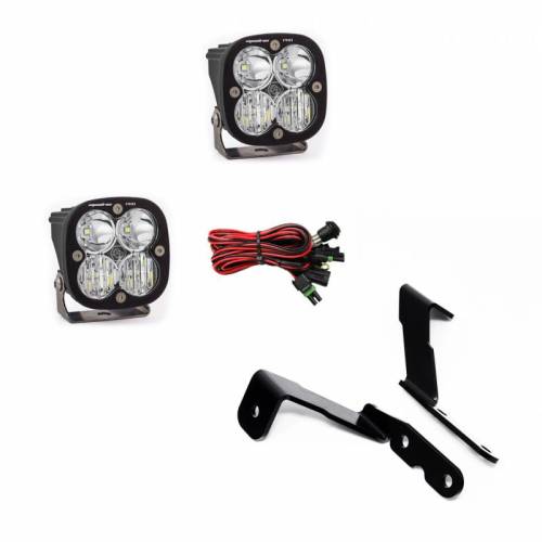 Baja Designs - 447576 | Baja Designs Squadron Pro A-Pillar LED Light Pod Kit For Chevrolet Avalanche, Silverado, Tahoe / GMC Sierra, Yukon | 2007-2013 | Driving/Combo Light Pattern, Clear