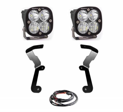 Baja Designs - 447743 | Baja Designs Squadron Pro A-Pillar LED Light Pod Kit For GMC Sierra 1500 | 2019-2022 | Driving/Combo Light Pattern, Clear