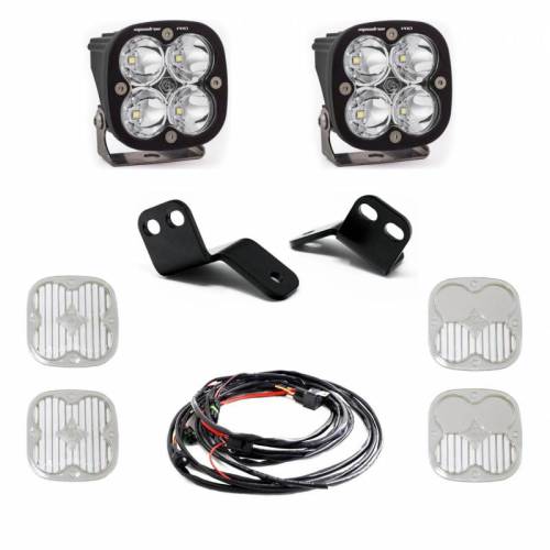 Baja Designs - 447820 | Baja Designs Squadron Sport A-Pillar LED Light Pod Kit For Polaris RZR XP 1000 / XP Turbo / Turbo S | 2014-2021 | Spot Light Pattern, Clear