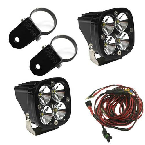 Baja Designs - 497102 | Baja Designs Squadron Pro A-Pillar LED Light Pod Kit PowerSports UTV/ATV | Driving/Combo Light Pattern, Clear, 2 Inch Mount, Universal