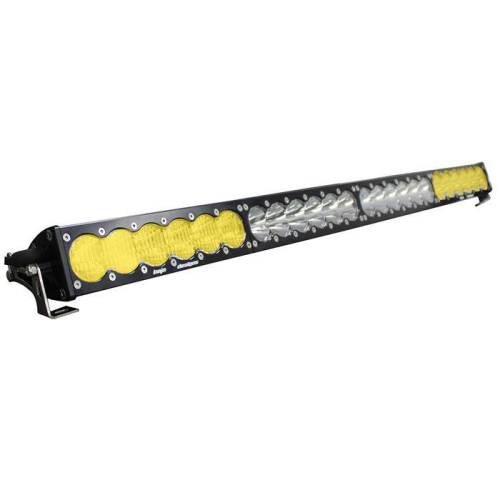 Baja Designs - 464014 | Baja Designs OnX6 Straight Dual Control LED Light Bar | Driving/Combo Light Pattern, Amber/Clear, 40 Inch, Universal