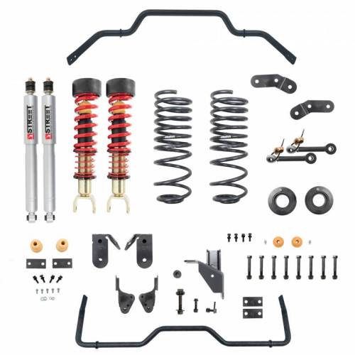 Belltech - 1061HK | Belltech 1 to 3 Inch Front / 3-4 Inch Rear Complete Handling Kit with Street Performance Coilovers & Swaybar Set (2019-2023 Ram 1500 2WD/4WD)