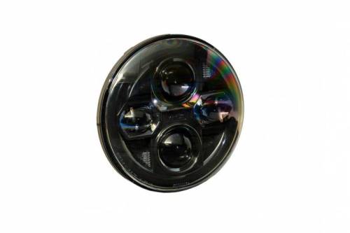 Morimoto - LF271 | Morimoto Sealed7 2.0 Black Bi-LED Headlights 7 Inch Round | Each, Universal