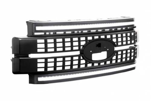 Morimoto - XBG05 | Morimoto XGB LED DRL Light Grille For Ford Super Duty | 2017-2019 | Paintable Black, White DRL