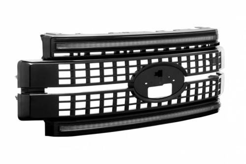 Morimoto - XBG06 | Morimoto XGB LED DRL Light Grille For Ford Super Duty | 2017-2019 | Paintable Black, Amber DRL