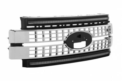 Morimoto - XBG08 | Morimoto XGB LED DRL Light Grille For Ford Super Duty | 2017-2019 | Chrome Finish, Amber DRL