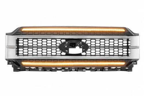 Morimoto - XBG24 | Morimoto XGB LED DRL Light Grille For Ford F-150 | 2021-2023 | Chrome Finish, Amber DRL