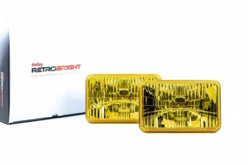 Morimoto - LFRB100 | Morimoto Holley RetroBright Sealed Headlights 4X6 Inch | Each, Euro Yellow, Universal