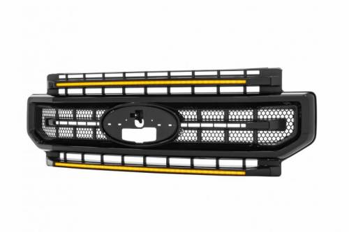 Morimoto - XBG11 | Morimoto XGB LED DRL Light Grille For Ford Super Duty | 2020-2022 | Paintable Black, Amber DRL