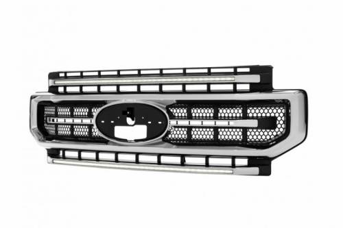 Morimoto - XBG12 | Morimoto XGB LED DRL Light Grille For Ford Super Duty | 2020-2022 | Chrome Finish, White DRL