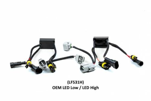 Morimoto - LF531H | Morimoto XB LED Headlight Adapters For Toyota 4Runner | OEM LED Low / LED High | Pair