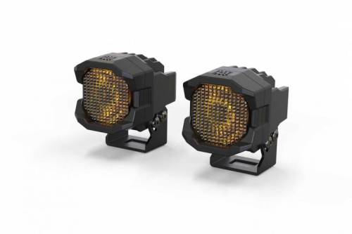 Morimoto - BAF093 | Morimoto 1Banger HXB LED Pod Lights | Pair, Flood, Yellow Lights