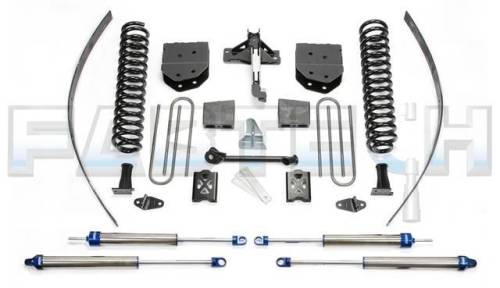 Fabtech Motorsports - 2005-2007 Ford F250 4WD with Factory Overload 8 Inch Basic System with Black Dirt logic Shocks