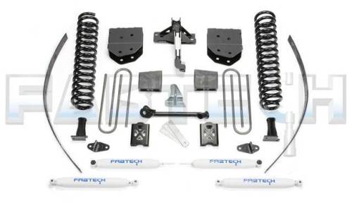 Fabtech Motorsports - 2005-2007 Ford F250 4WD with Factory Overload 8 Inch Basic System with Performance Shocks