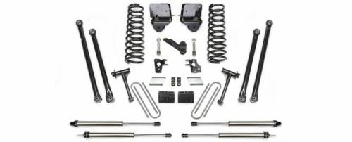 Fabtech Motorsports - 2007-2008 Dodge 2500 4WD with 6.7Diesel & Auto 6 Inch Longarm Kit with Coils & Black Dirt logic Shocks