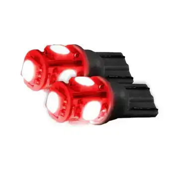 Recon Truck Accessories - 264201RD | Recon 194/168 Wedge Style 360 Degree 5 LED Bulbs in Red