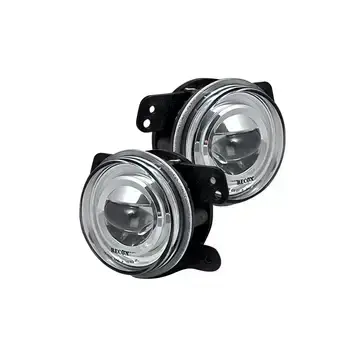 Recon Truck Accessories - 264506CL | Recon Piece Fog Lights Set I Clear & Chrome (2007-2015 Wrangler JK)