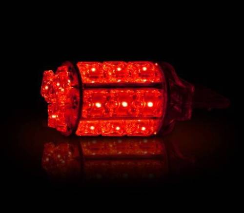 Recon Truck Accessories - 264205RD | Recon 7443 360 Degree 18 LED Bulb in Red