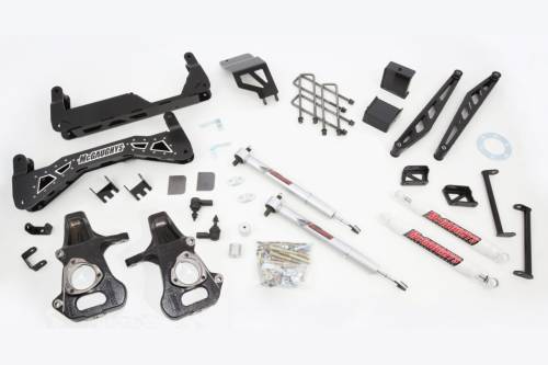 McGaughys Suspension Parts - 50776 | McGaughys 7 to 9 Inch Lift Kit (S/S Black) 2014-2018 GM Truck 1500 2WD STAMPED STEEL or ALUMINUM factory control arms only