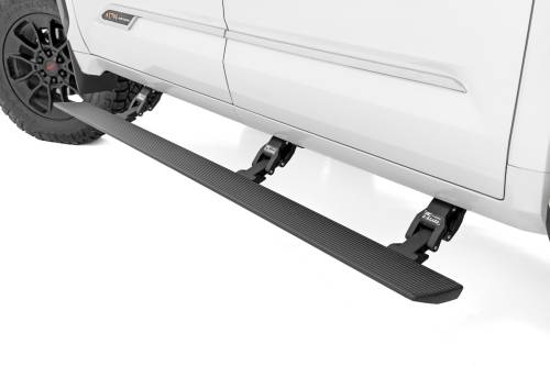 Rough Country - PSR70911 | Rough Country Power Retractable Running Boards With LED Lights (2022-2025 Tundra 2WD/4WD | Crew Cab)