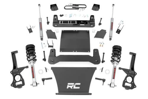 Rough Country - 26632 | Rough Country 6 Inch Lift Kit For GMC Sierra 1500 2/4WD | 2019-2024 | 4.3L, 5.3L, 6.2L Engine; Factory Mono-leaf Spring, N3 Struts With Rear N3 Shocks