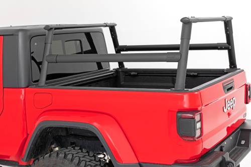 Rough Country - 10620 | Rough Country Half Height Aluminum Bed Rack (2020-2024 Gladiator JT 4WD)