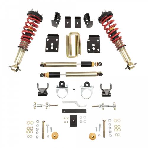 Belltech - 1000SPAC | Belltech 1-3 Inch Front / 5.5 Inch Rear Complete Lowering Kit With Damping/Height Adjustable Coilovers For Ford F-150 2/4WD | 2015-2020