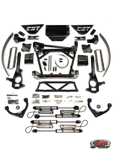 CST Suspension - CSK-G16-5BJ | CST Suspension 8 to 10 Inch Stage 5 Suspension System  with Block & Add A Leaf & Ball Joint Upper Control Arms (2011-2019 Silverado, Sierra 2500 HD, 3500 HD 2WD/4WD)