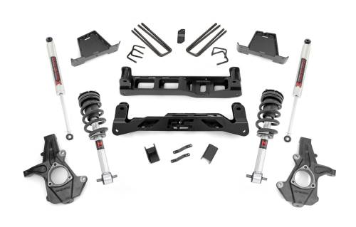 Rough Country - 26340 | Rough Country 7.5 Inch Lift Kit For Chevrolet Silverado / GMC Sierra 1500 | 2007-2013 | M1 Struts, M1 Rear Shocks