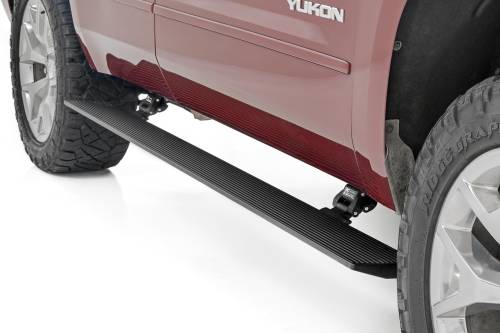 Rough Country - PSR91310 | Rough Country Power Retractable Running Boards With LED Lights (2015-2020 Tahoe, Yukon 2WD/4WD)