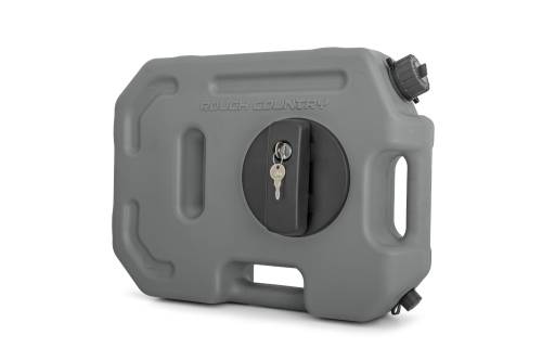 Rough Country - 99062 | Rough Country Mountable Flat Fluid Container With Locker | 10L, Gray