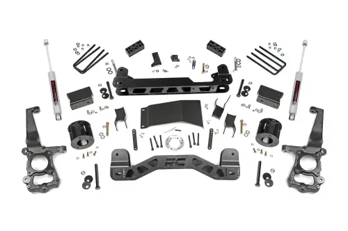 Rough Country - 55530 | 4 Inch Suspension Lift Kit w/ Strut Spacers, Premium N3 Shocks (2015-2020 F150 4WD)